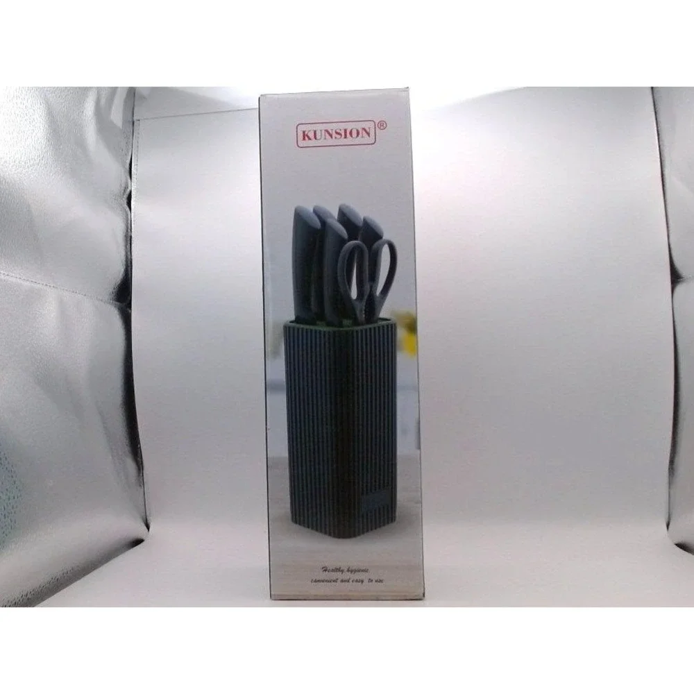 Kunsion - Knife Set, 6 Pcs, Black, BRAND NEW IN BOX